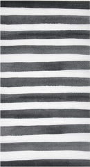 100 Black & White Stripe Guest Napkins