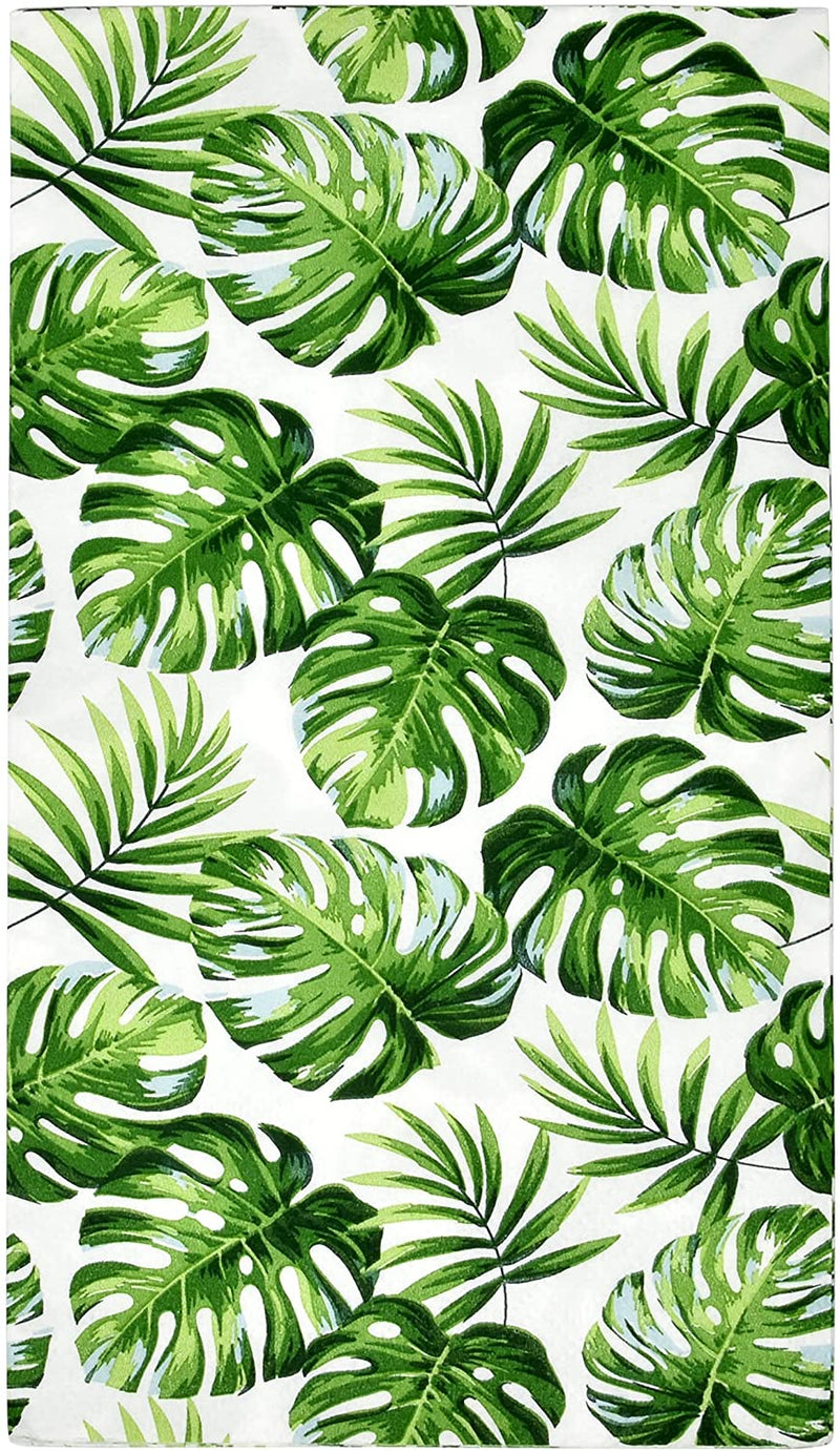 100 Tropical Palm Leaf Guest Napkins 3 Ply Disposable Paper  Napkin Green and white