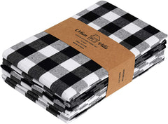 100% Cotton Highly Absorbent Dish Towels  Black and white